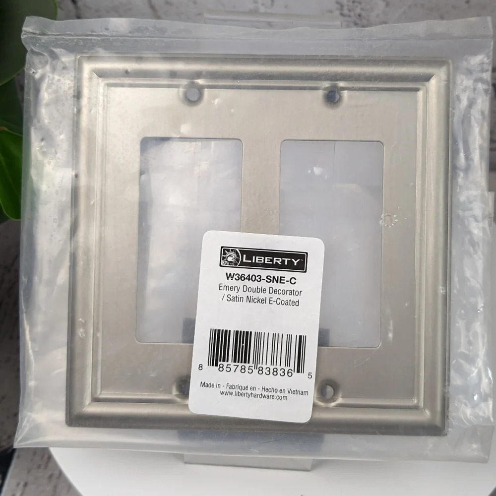 Liberty Hampton Bay brushed nickel decorative switch plate - Picture 2 of 2